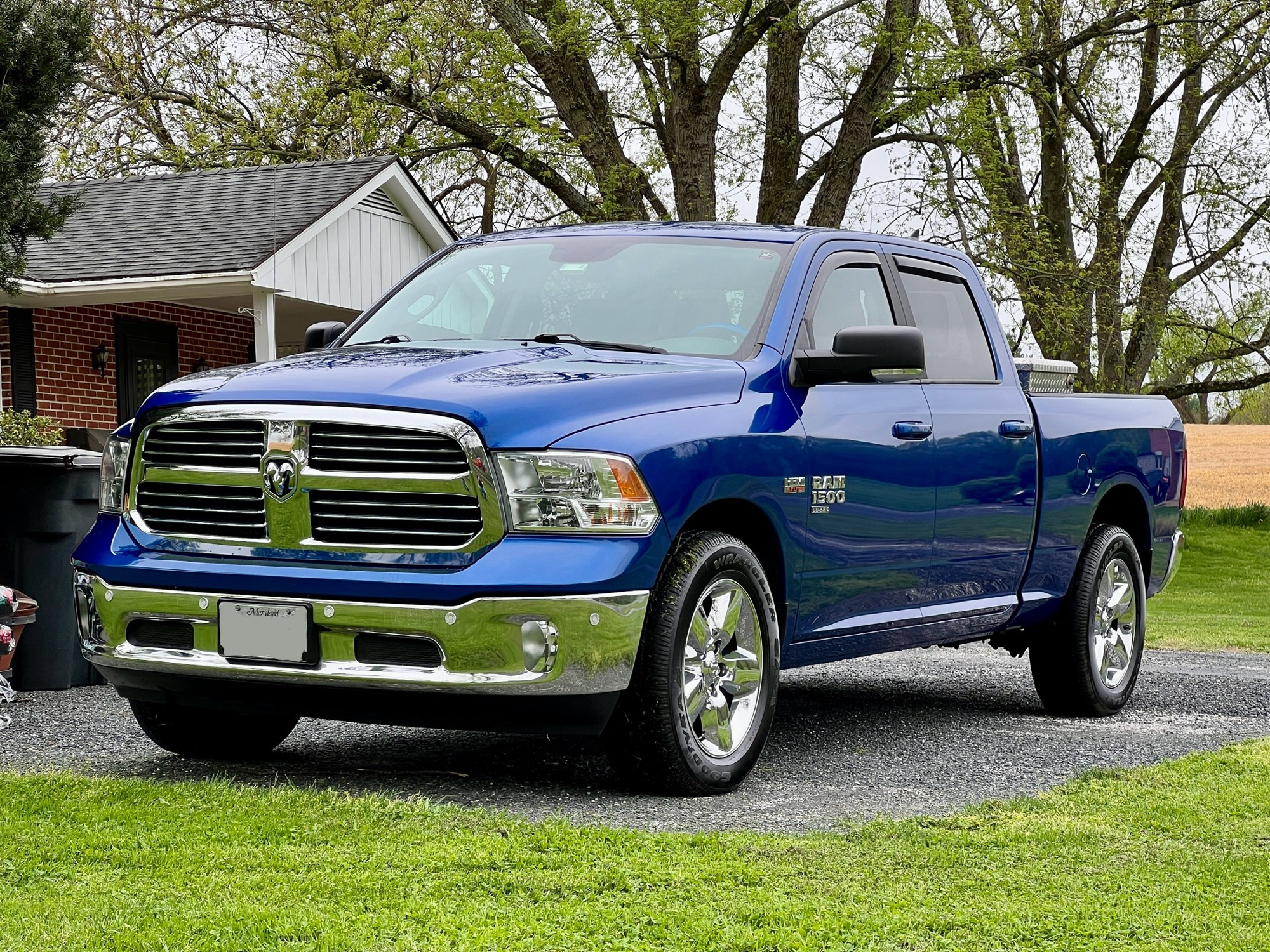 blue dodge ram after a detail