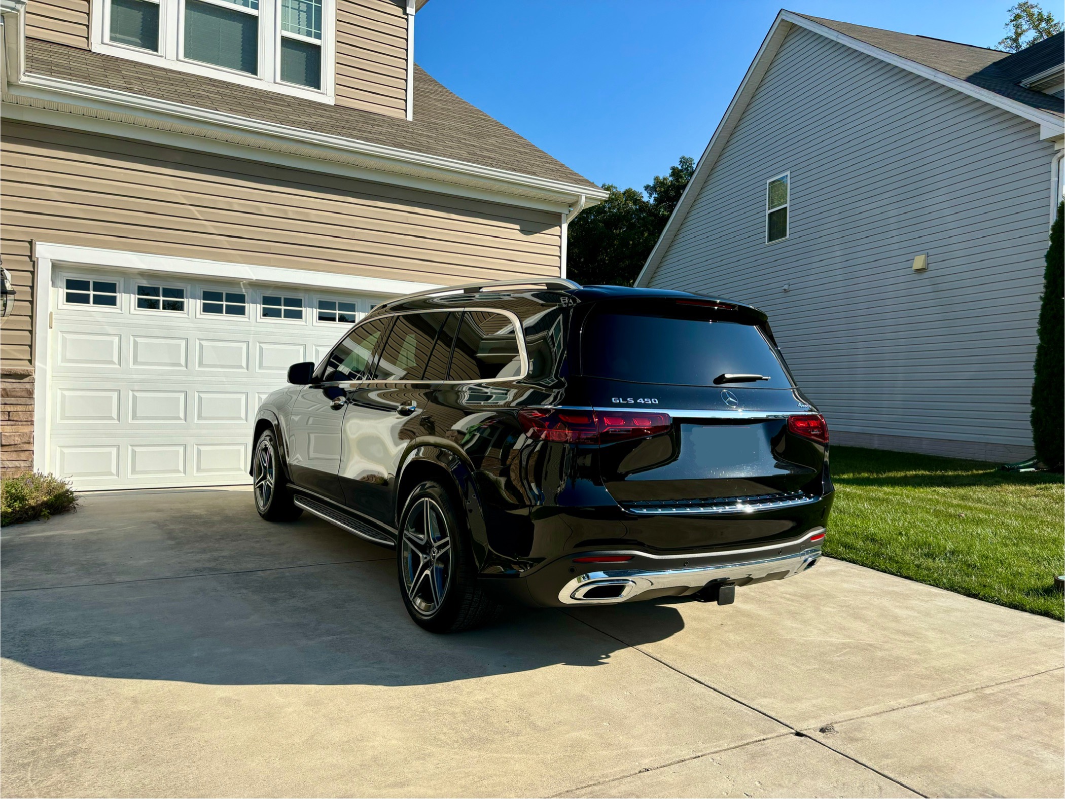 black mercedes after paint correction