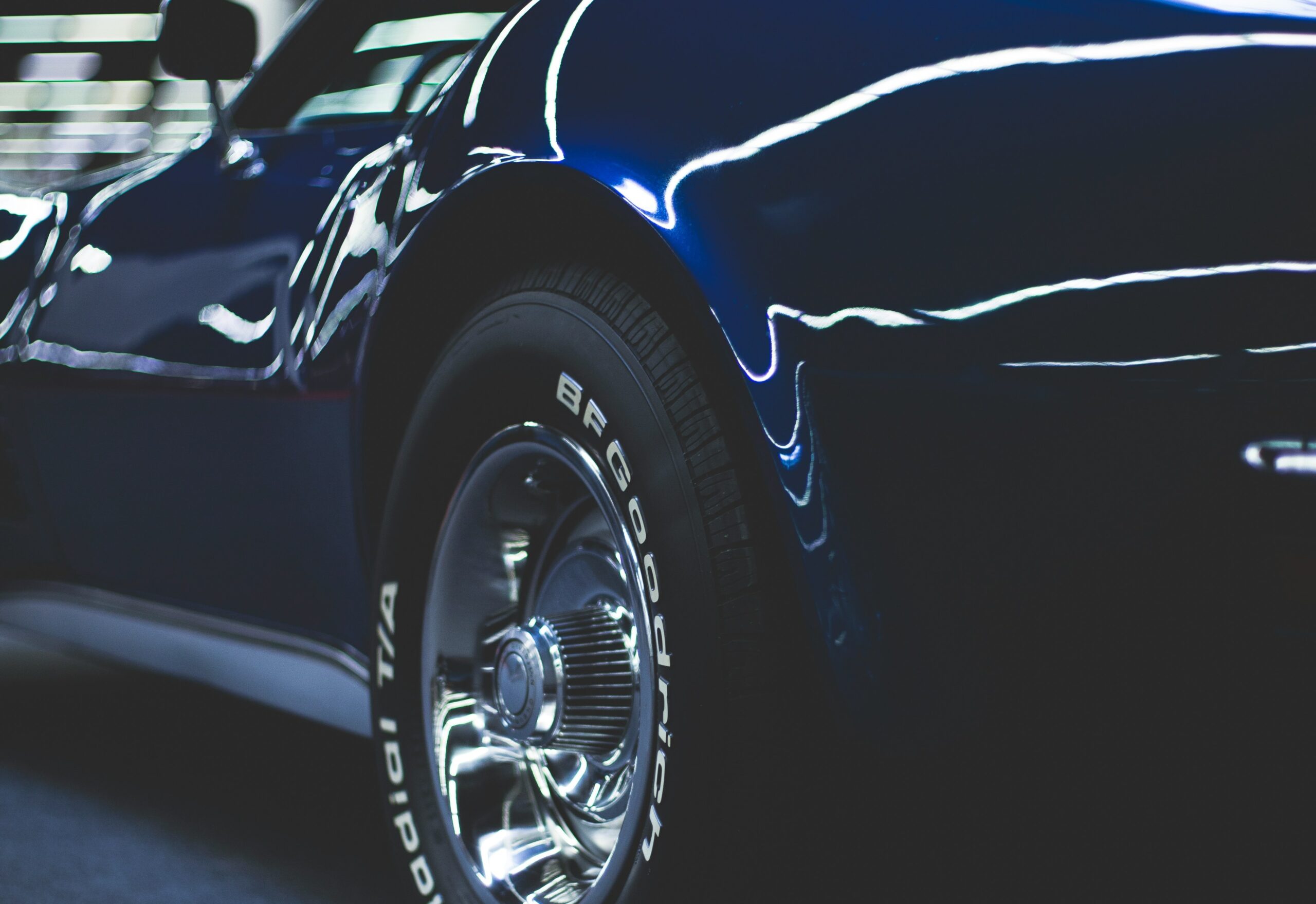 blue corvette after paint correction