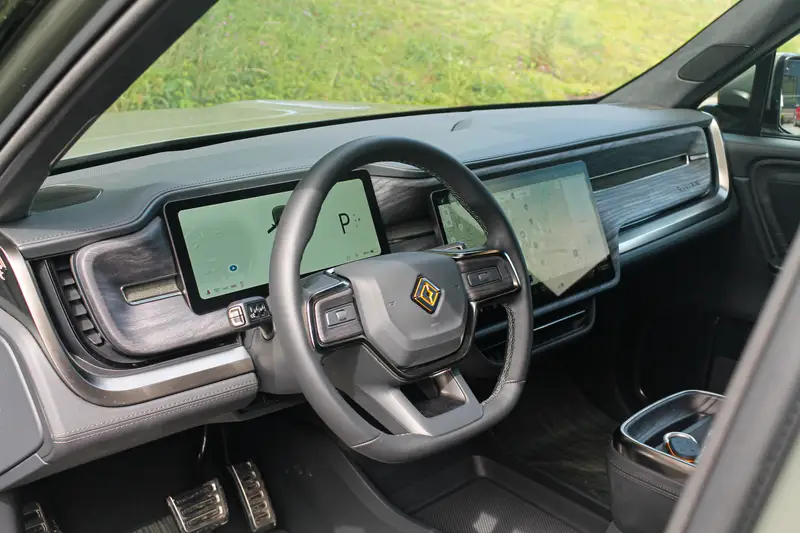 interior of clean rivian